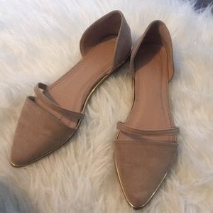 Beige flats
